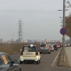 Imagen de la caravana de coches de Badajoz