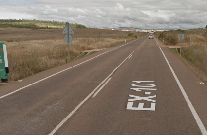 Carretera ex-101 en Alconera 