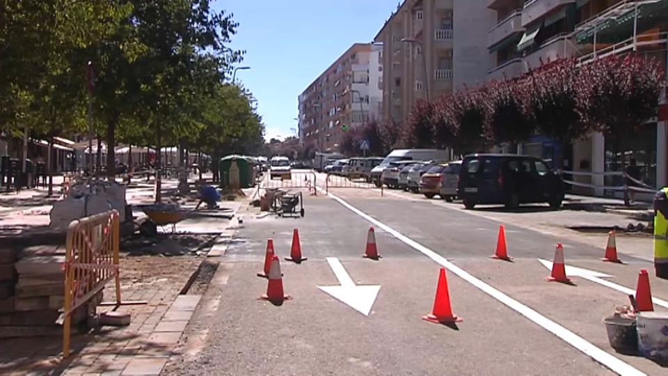 Avenida de Almendralejo en obras