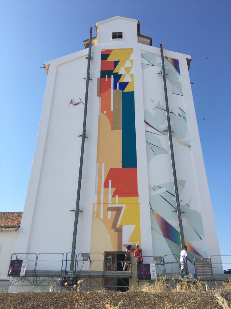 Imagen de la actuación en el silo de Zalamea de la Serena