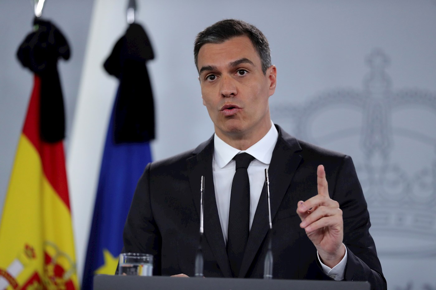 Imagen de la comparecencia de Pedro Sánchez