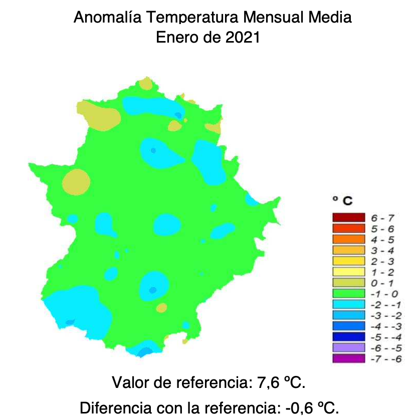 Temperatura enero 2021