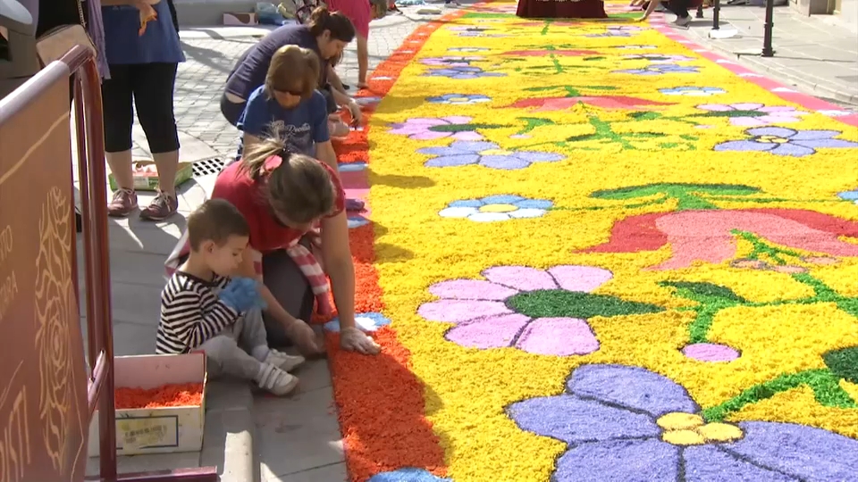 Celebración del Corpus en San Vicente de Alcántara