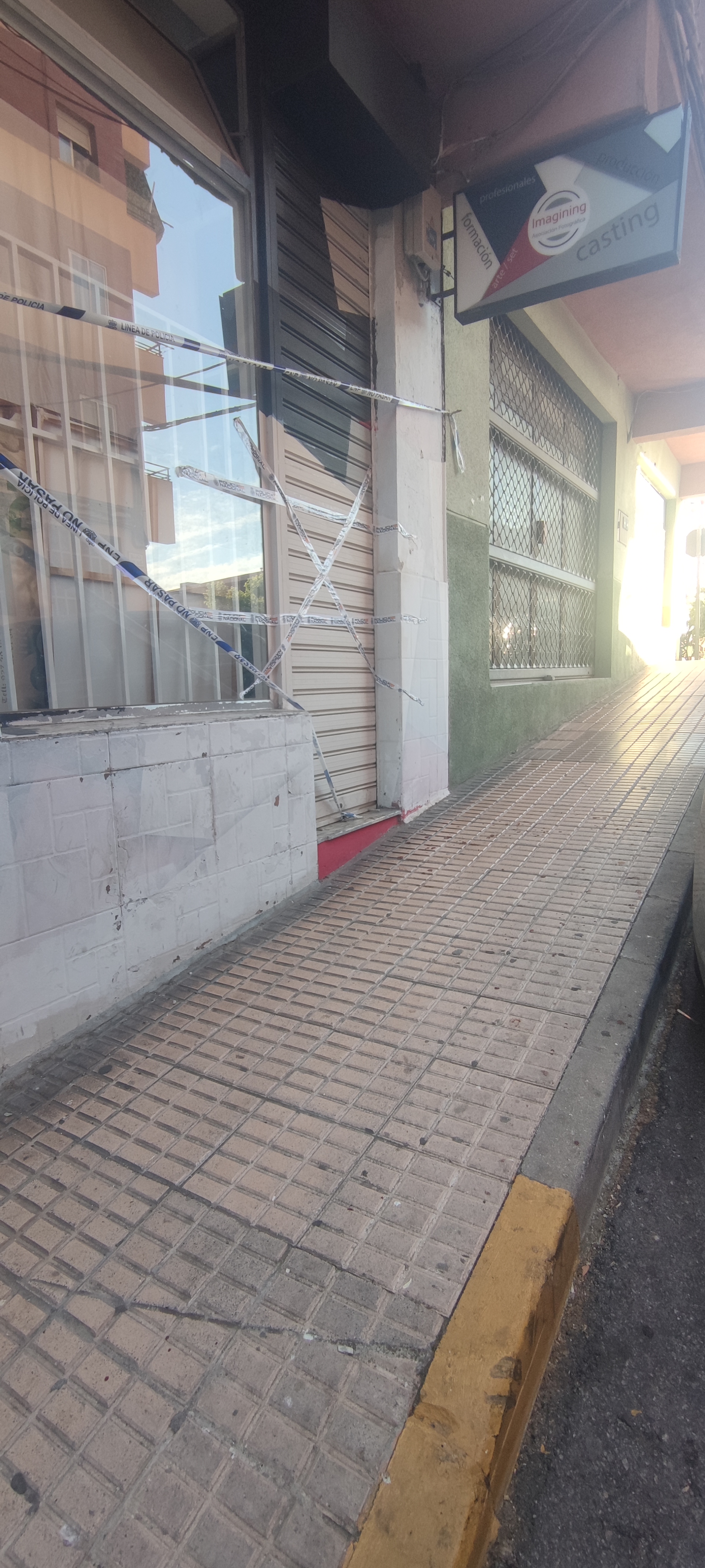 Local precintado donde se ha producido la agresión