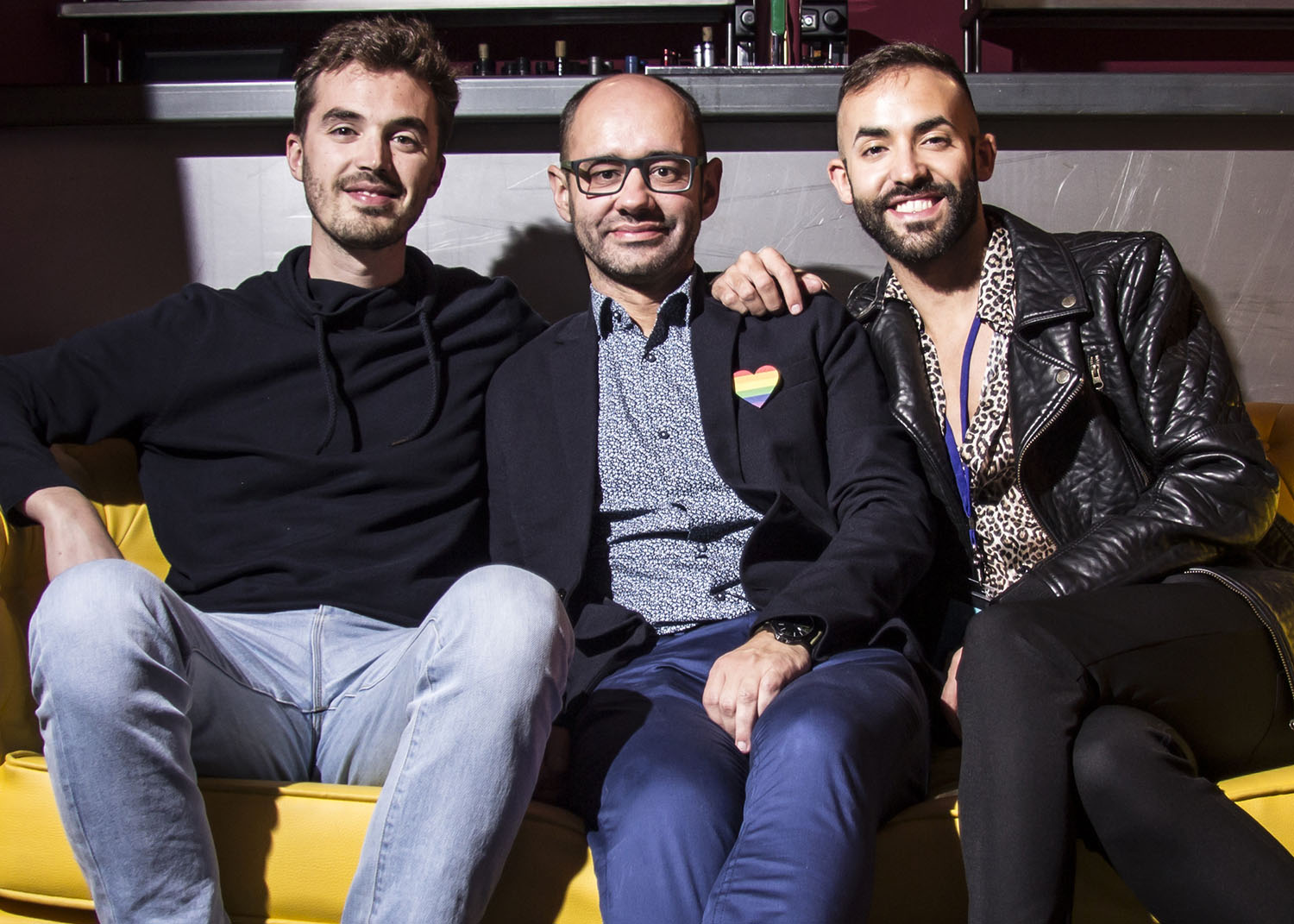 Pablo Cantero flanqueado por Alfonso Suárez y Karel Fernández