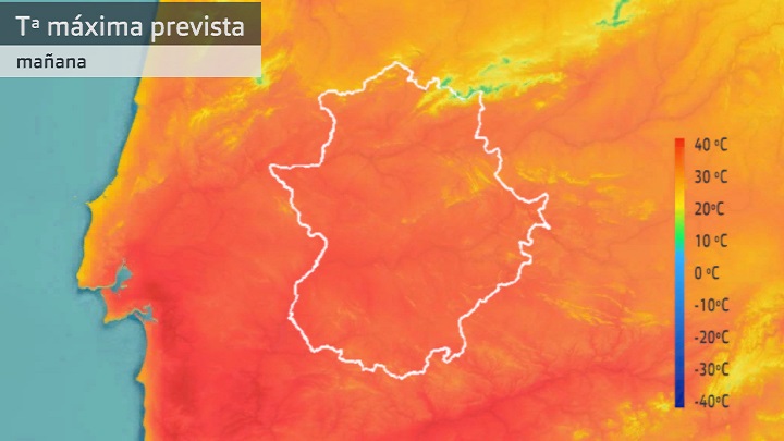 Temperatura máxima prevista para mañana martes 2 de mayo