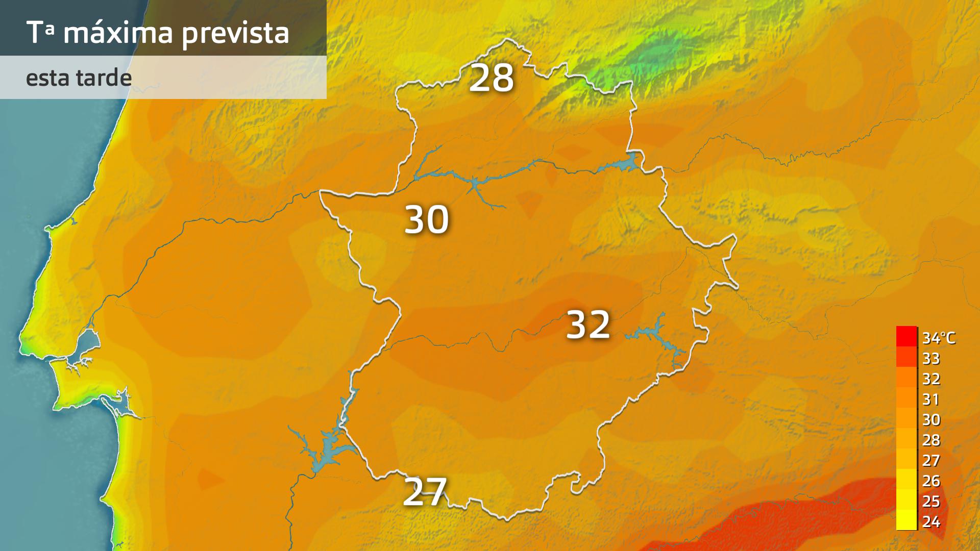 Temperatura máxima prevista para hoy jueves 7 de septiembre