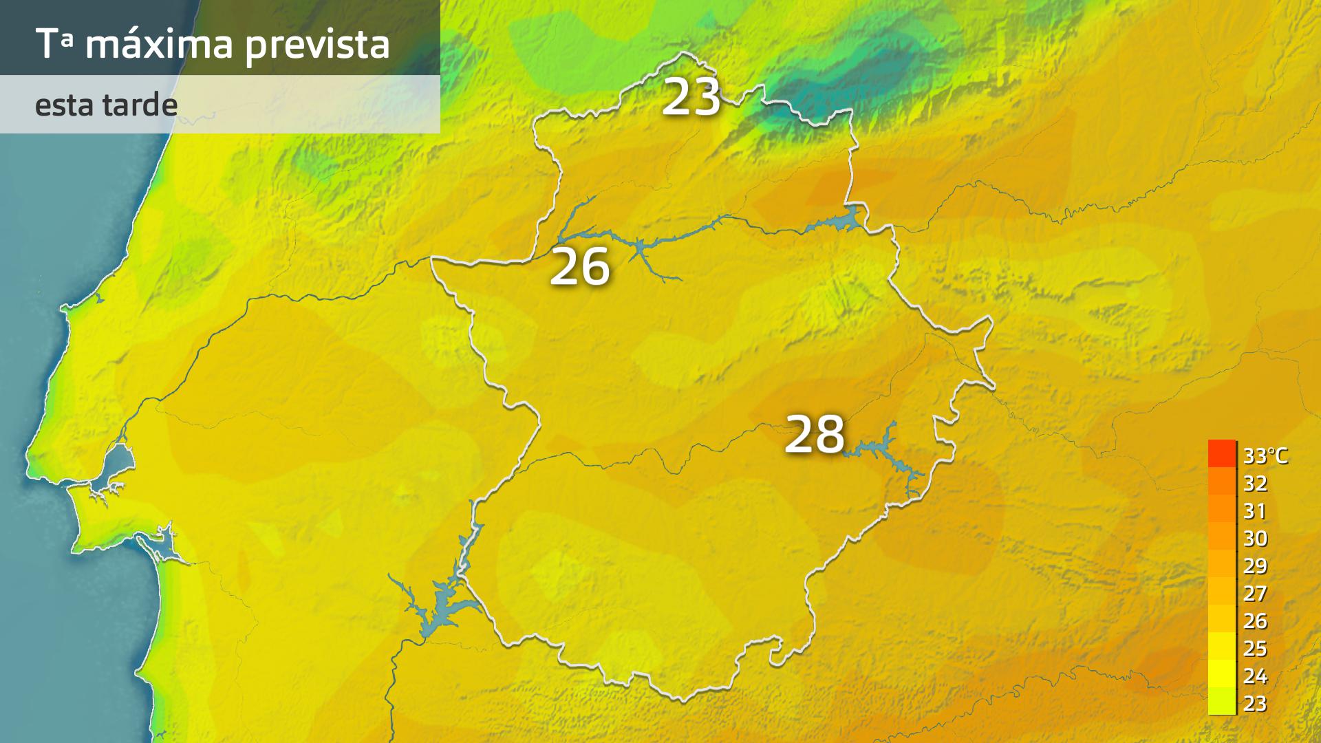 Temperatura máxima prevista para hoy lunes 11 de septiembre