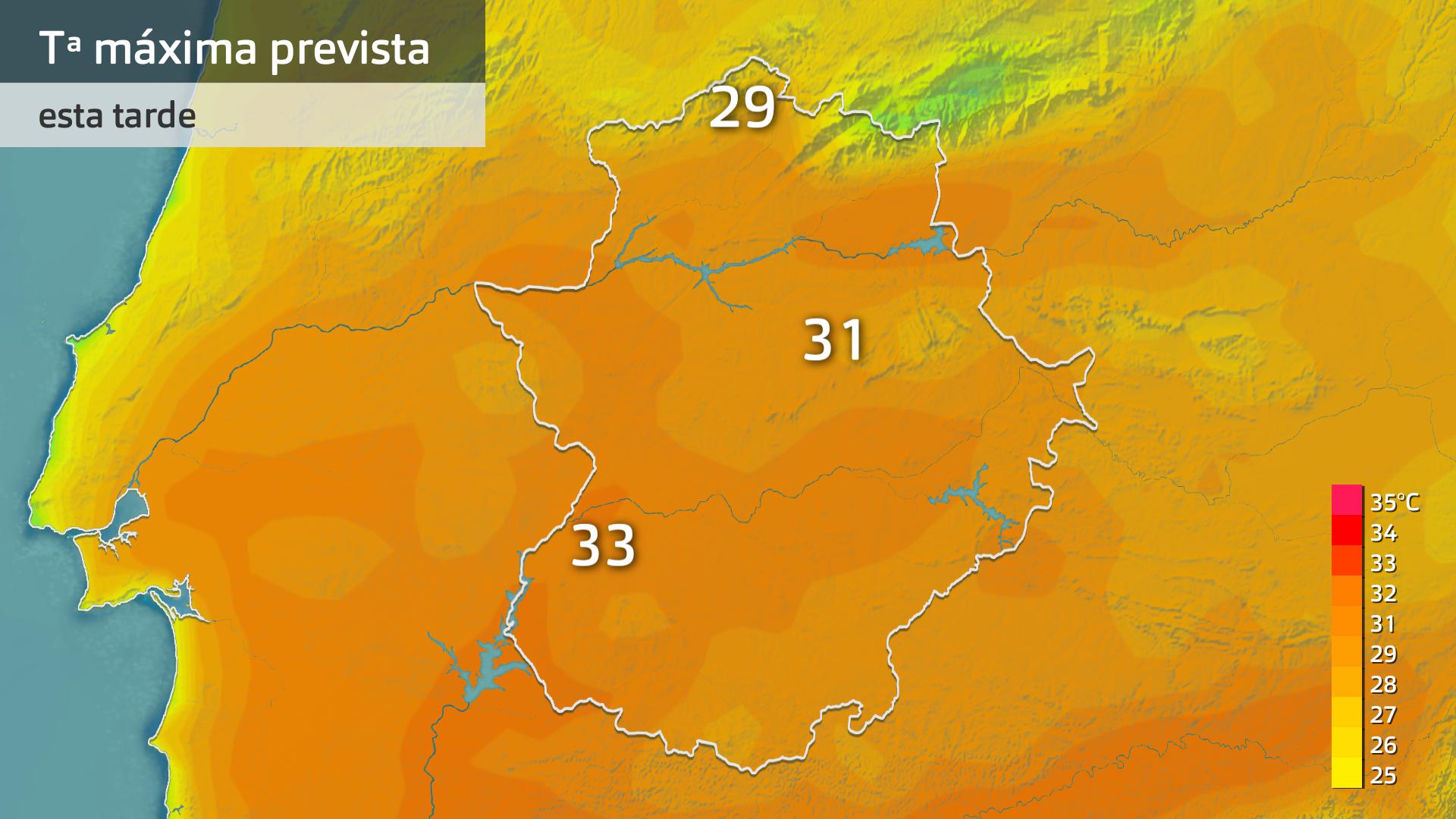 Temperatura máxima prevista para hoy miércoles 27 de septiembre