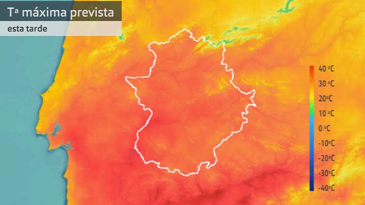 Temperatura máxima prevista para hoy miércoles 14 de junio