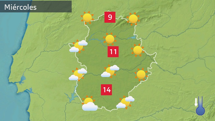 Mapa de previsión para hoy miércoles 1 de marzo