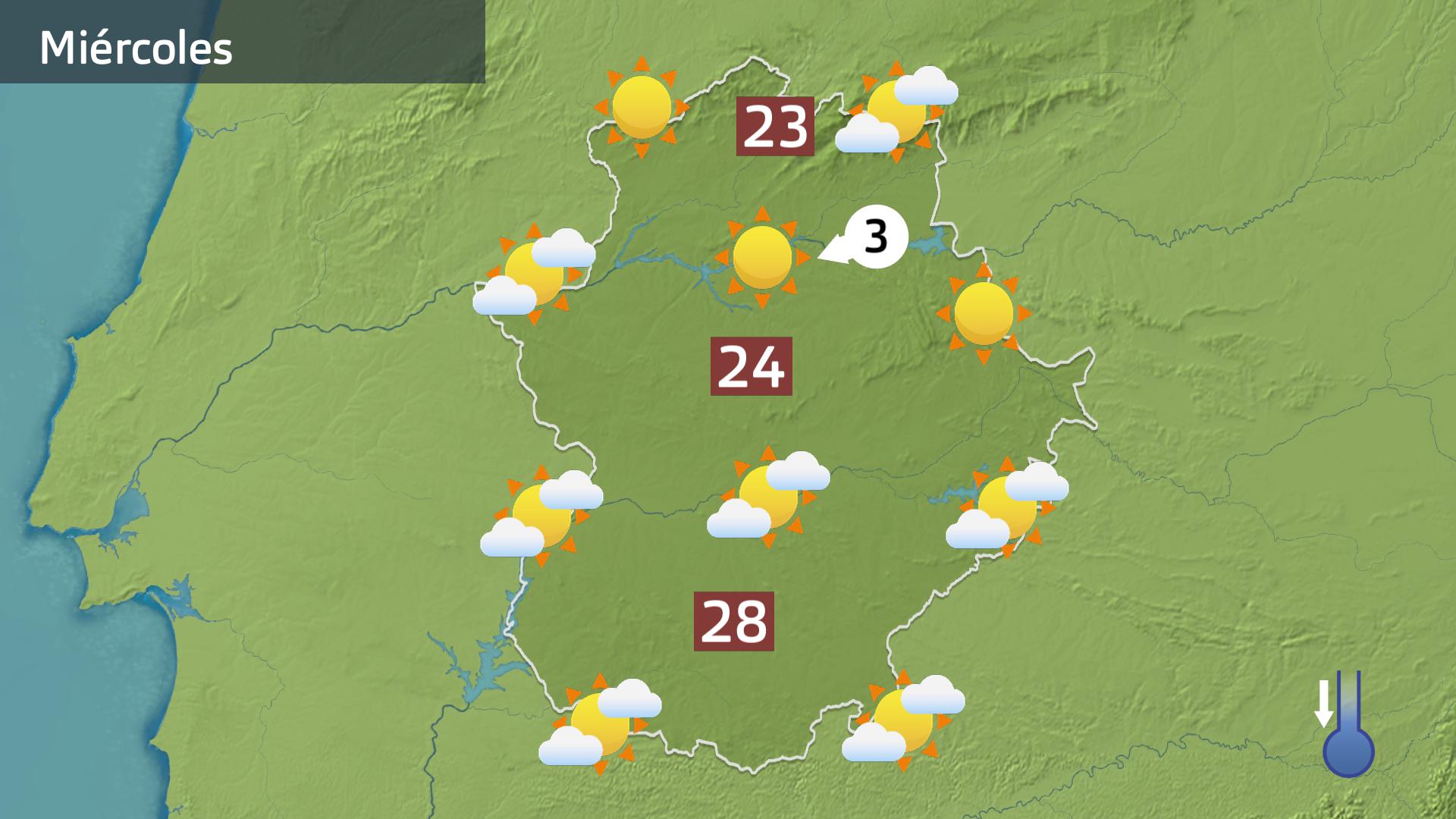Mapa de previsión para hoy miércoles 17 de abril