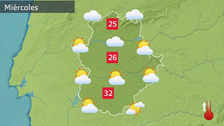 Mapa de previsión para hoy miércoles 21 de junio