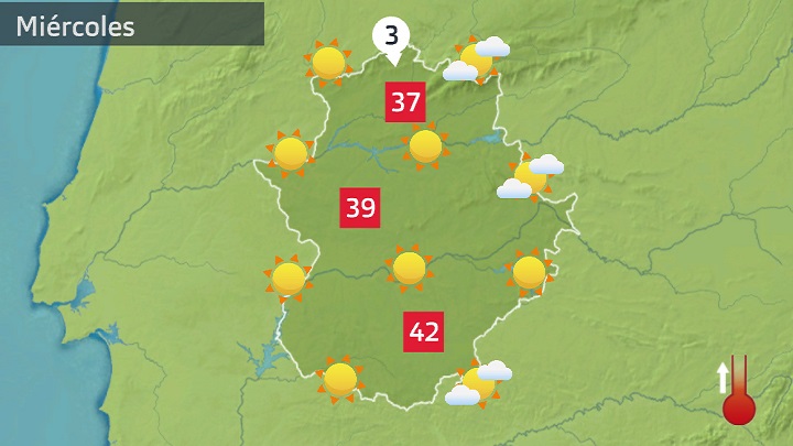 Mapa de previsión para hoy miércoles 28 de junio