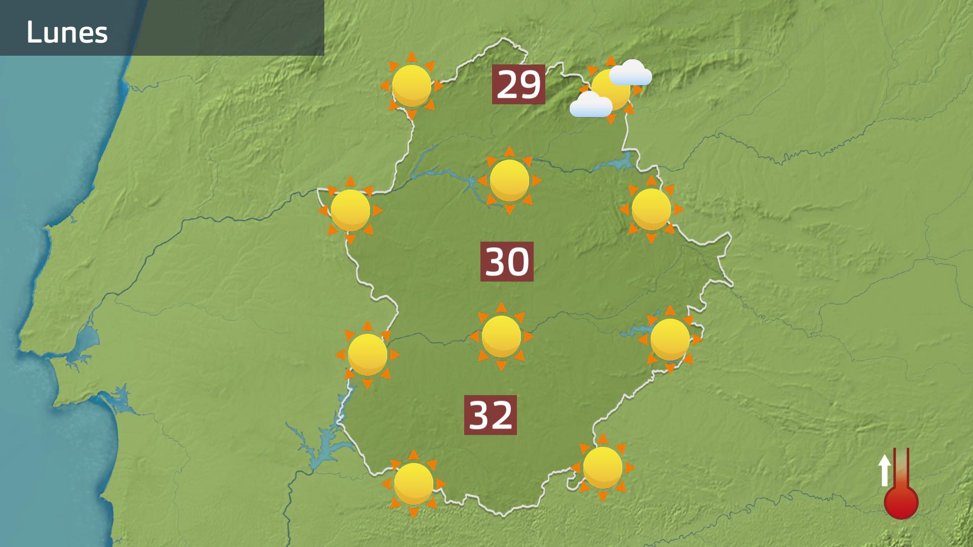 Mapa de previsión para hoy lunes 27 de mayo