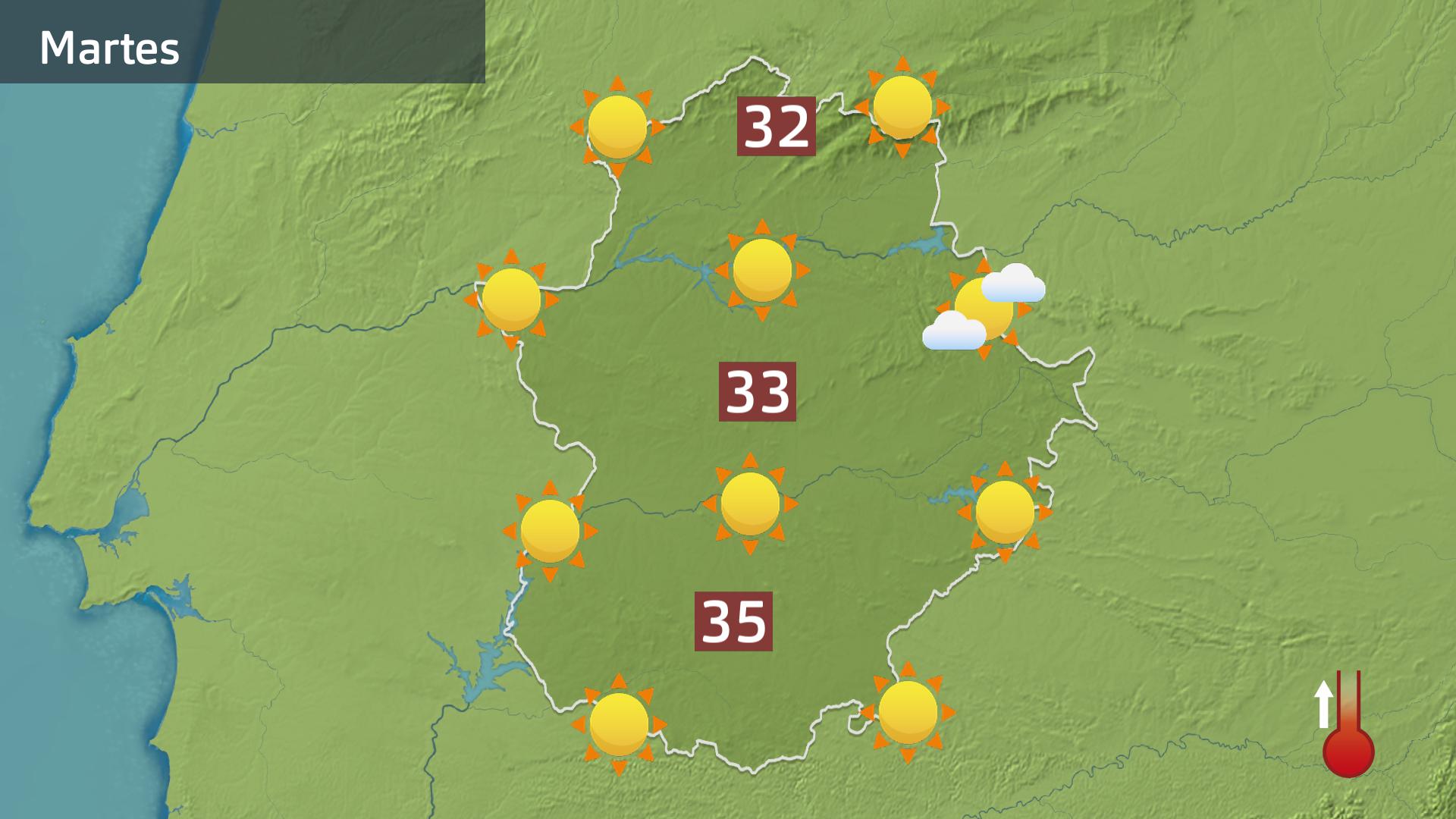 Mapa de previsión para hoy martes 28 de mayo