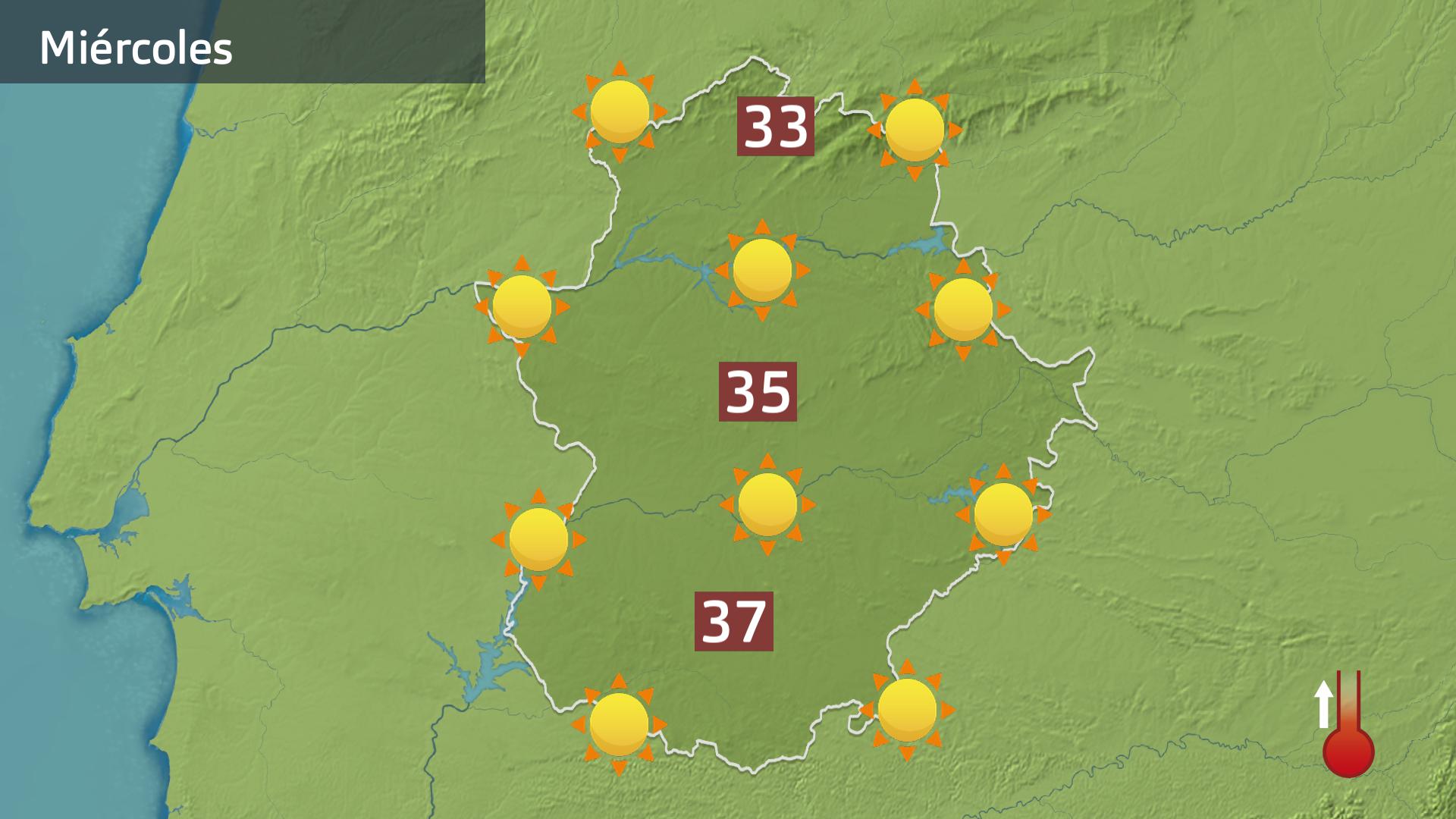 Mapa de previsión para hoy miércoles 29 de mayo