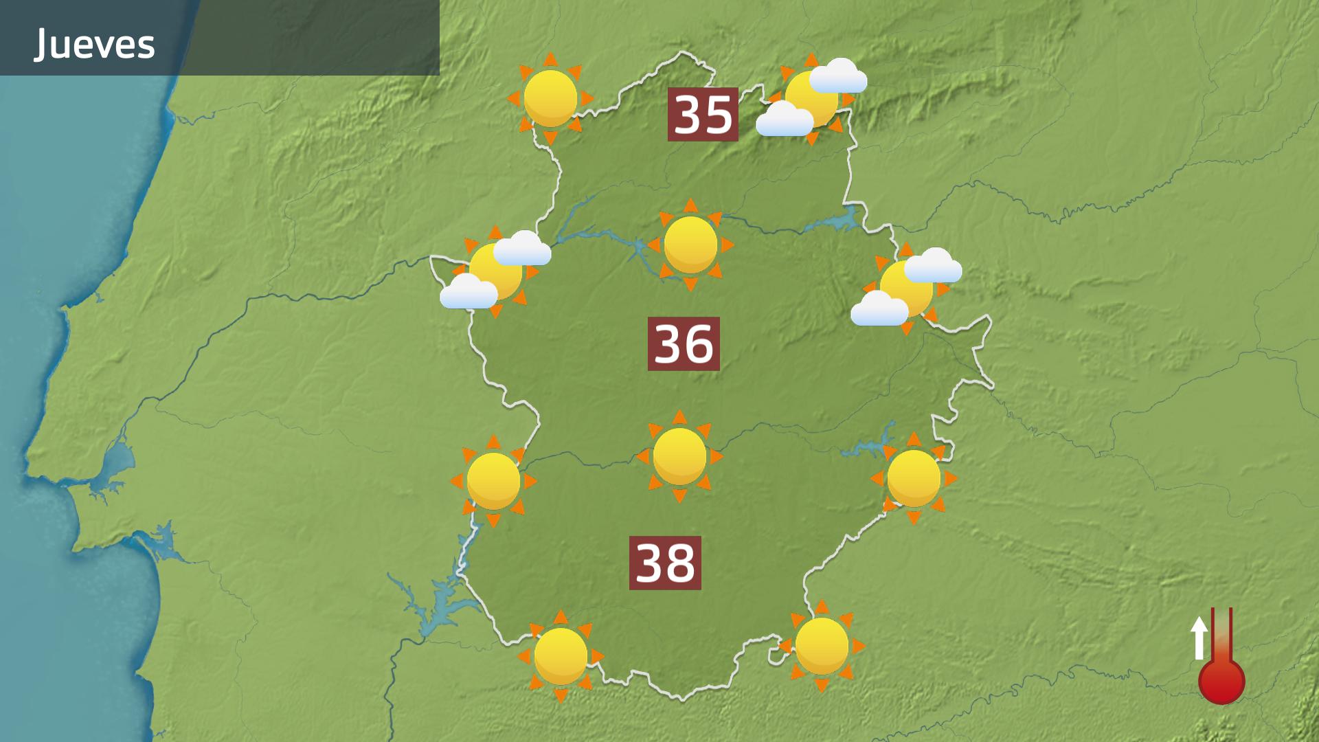 Mapa de previsión para hoy jueves 30 de mayo