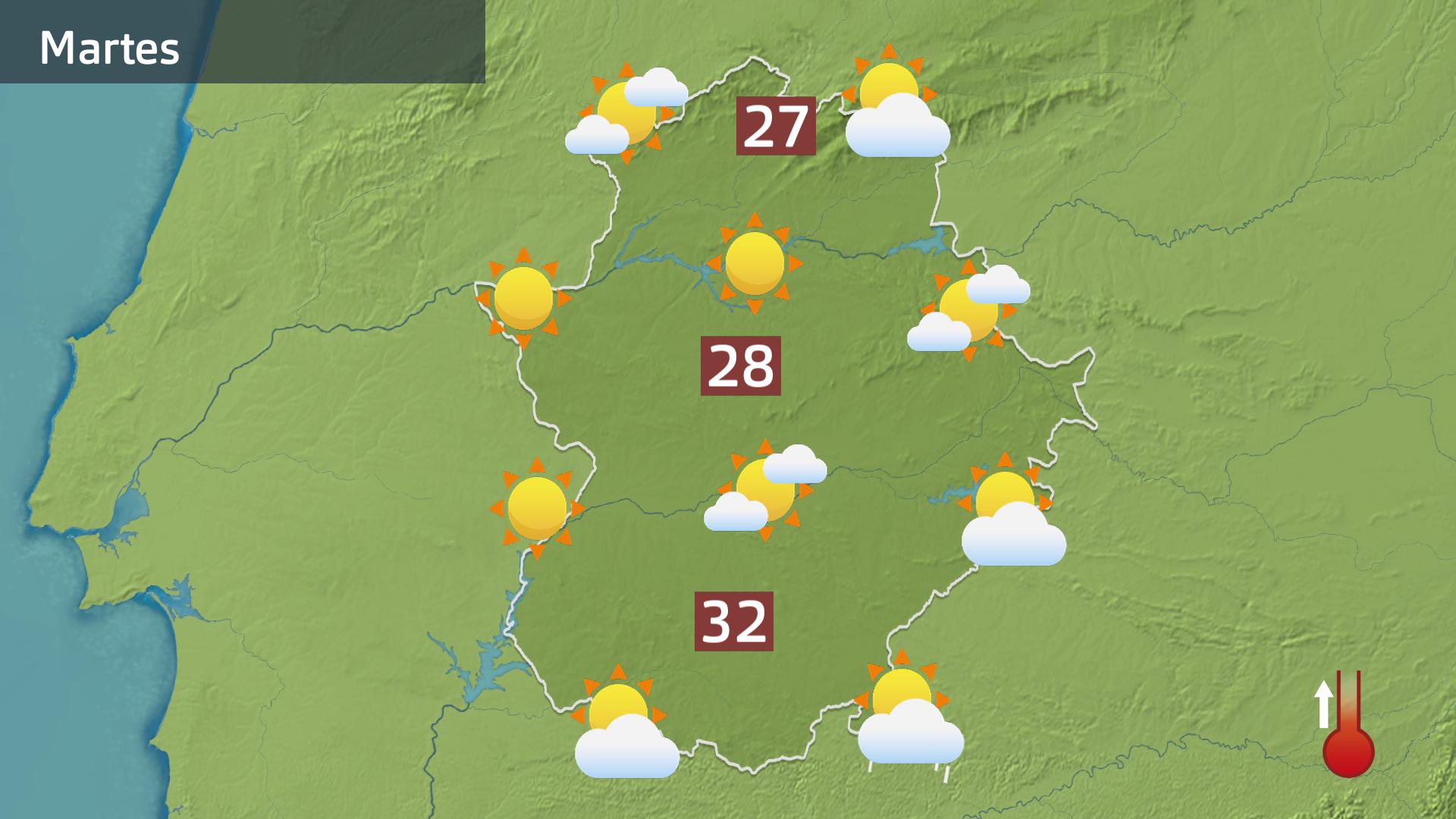 Mapa de previsión para hoy martes 11 de junio