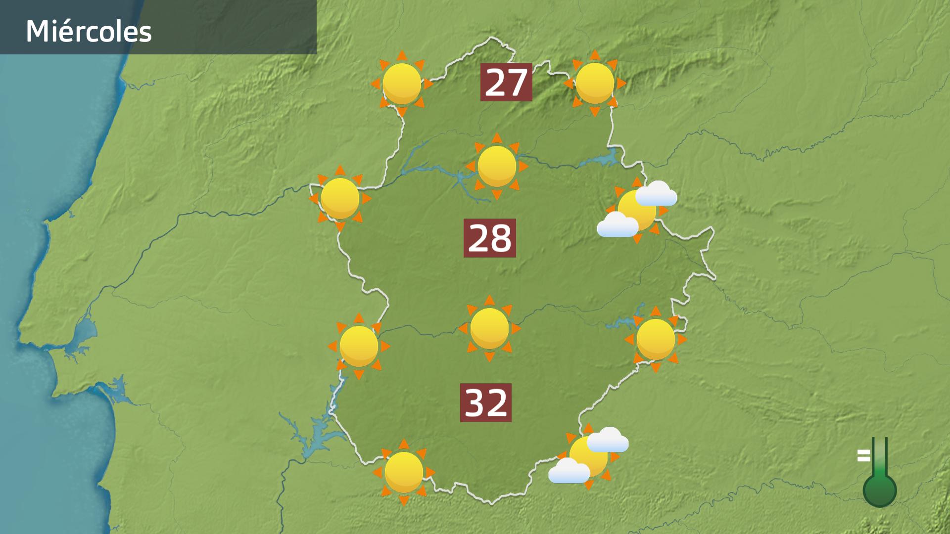 Mapa de previsión para hoy miércoles 12 de junio