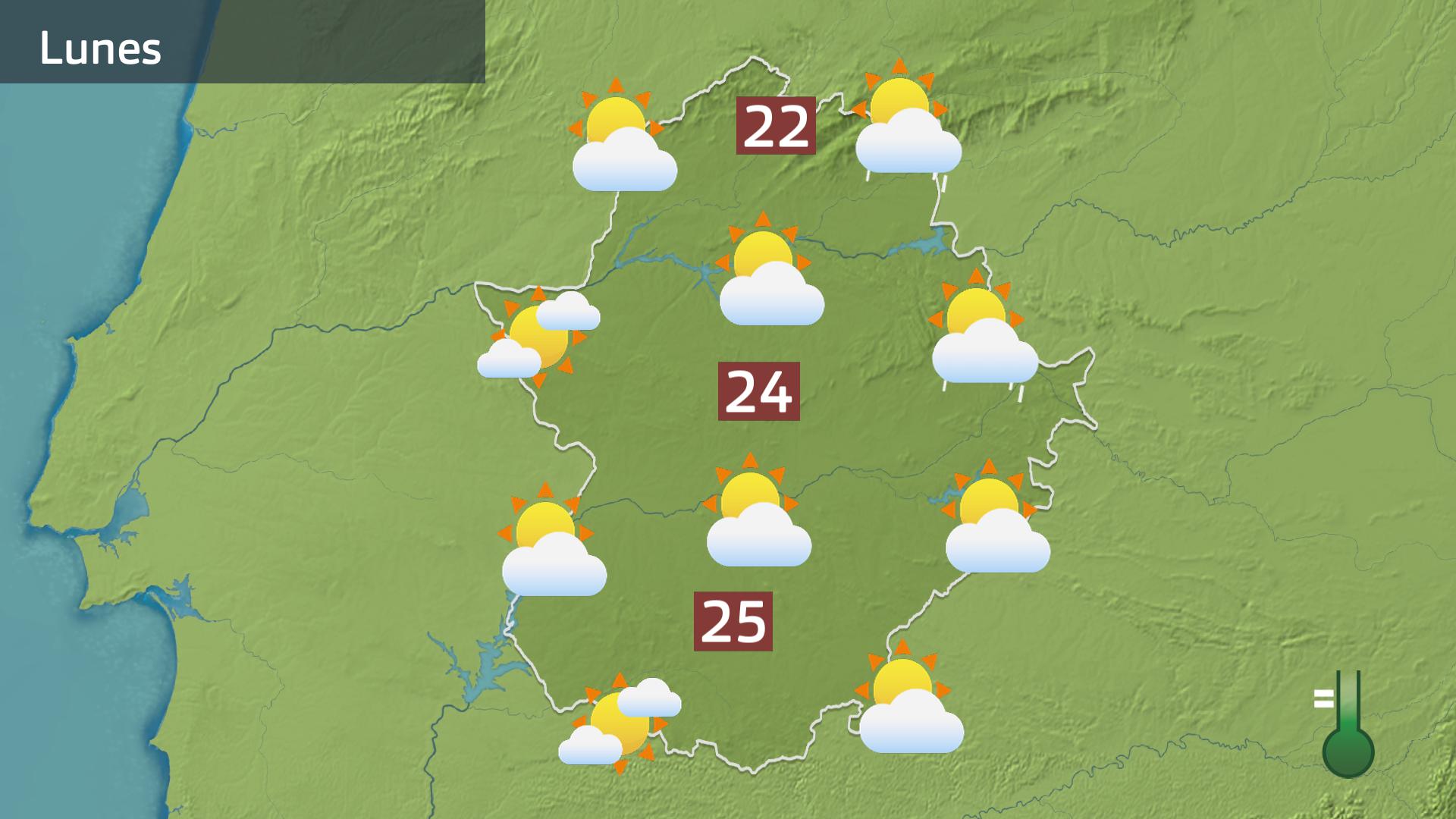 Mapa de previsión para hoy lunes 18 de septiembre 5:30 h.