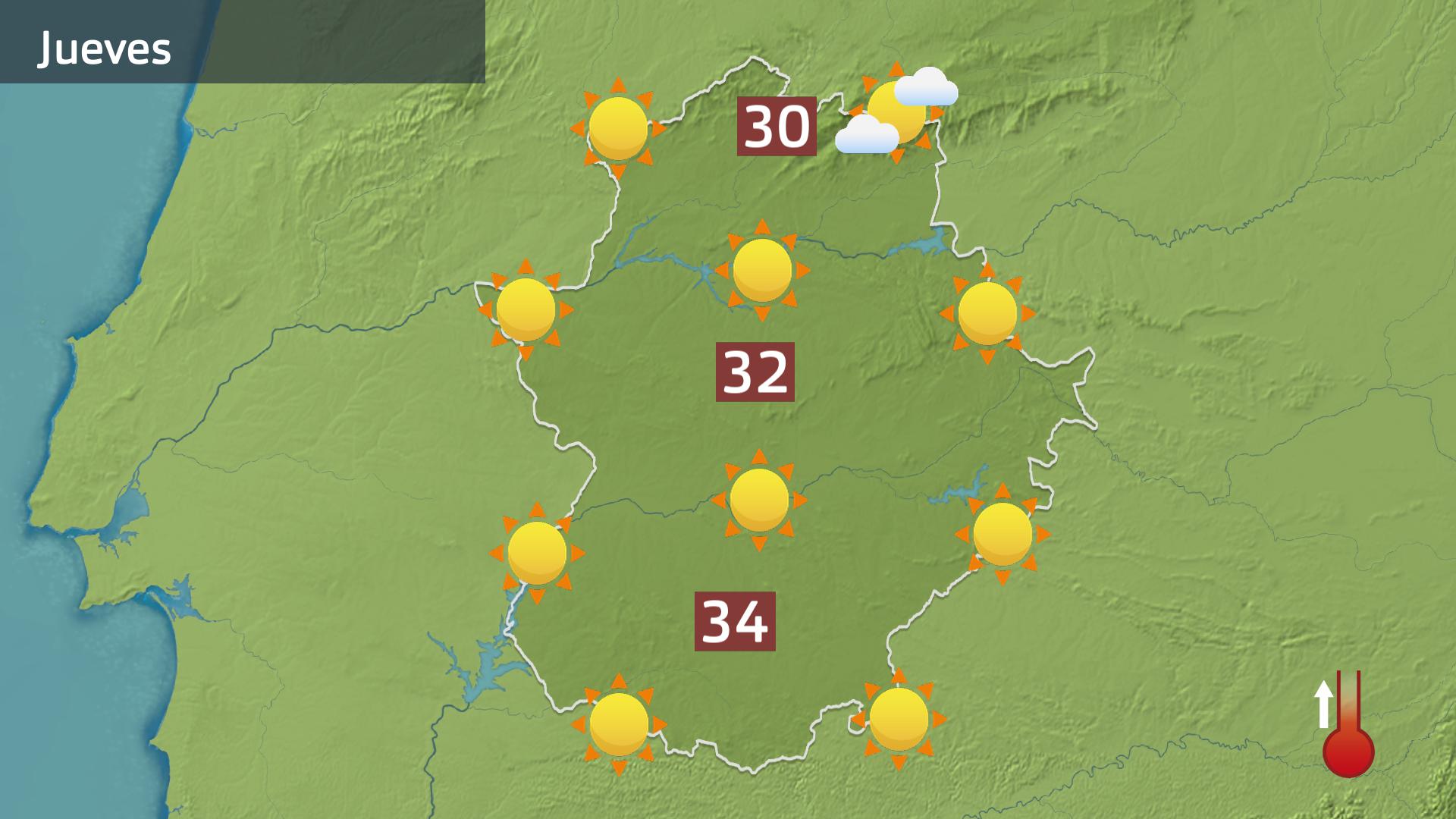 Mapa de previsión para hoy jueves 28 de septiembre