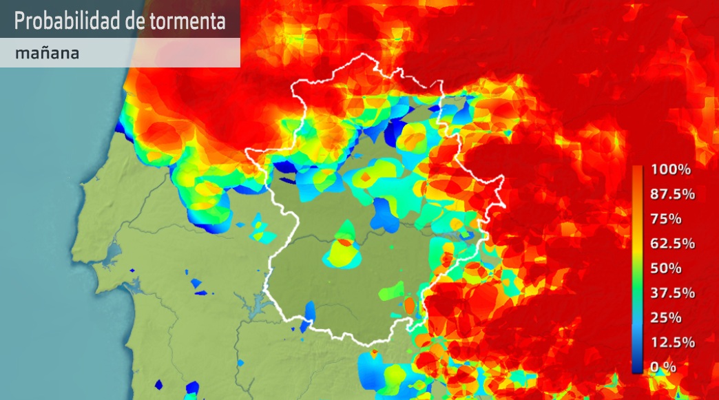 Probabilidad de tormenta para el domingo