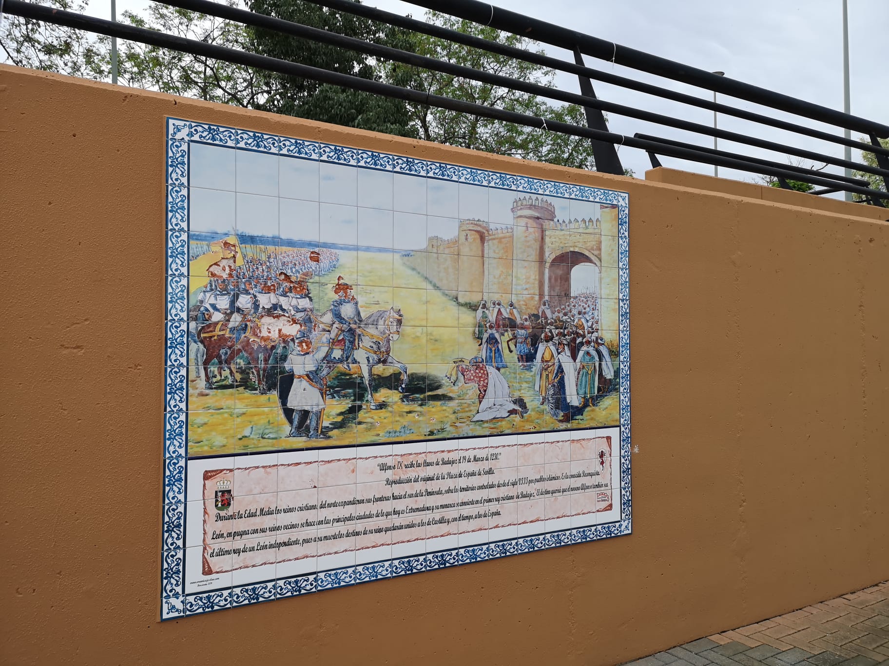 Imagen del mural dañado