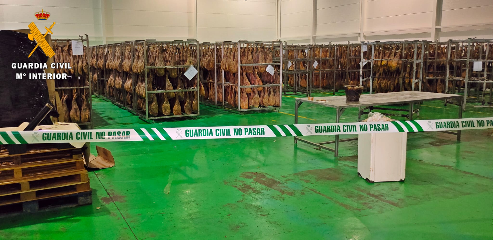 Jamón intervenido en la operación policial