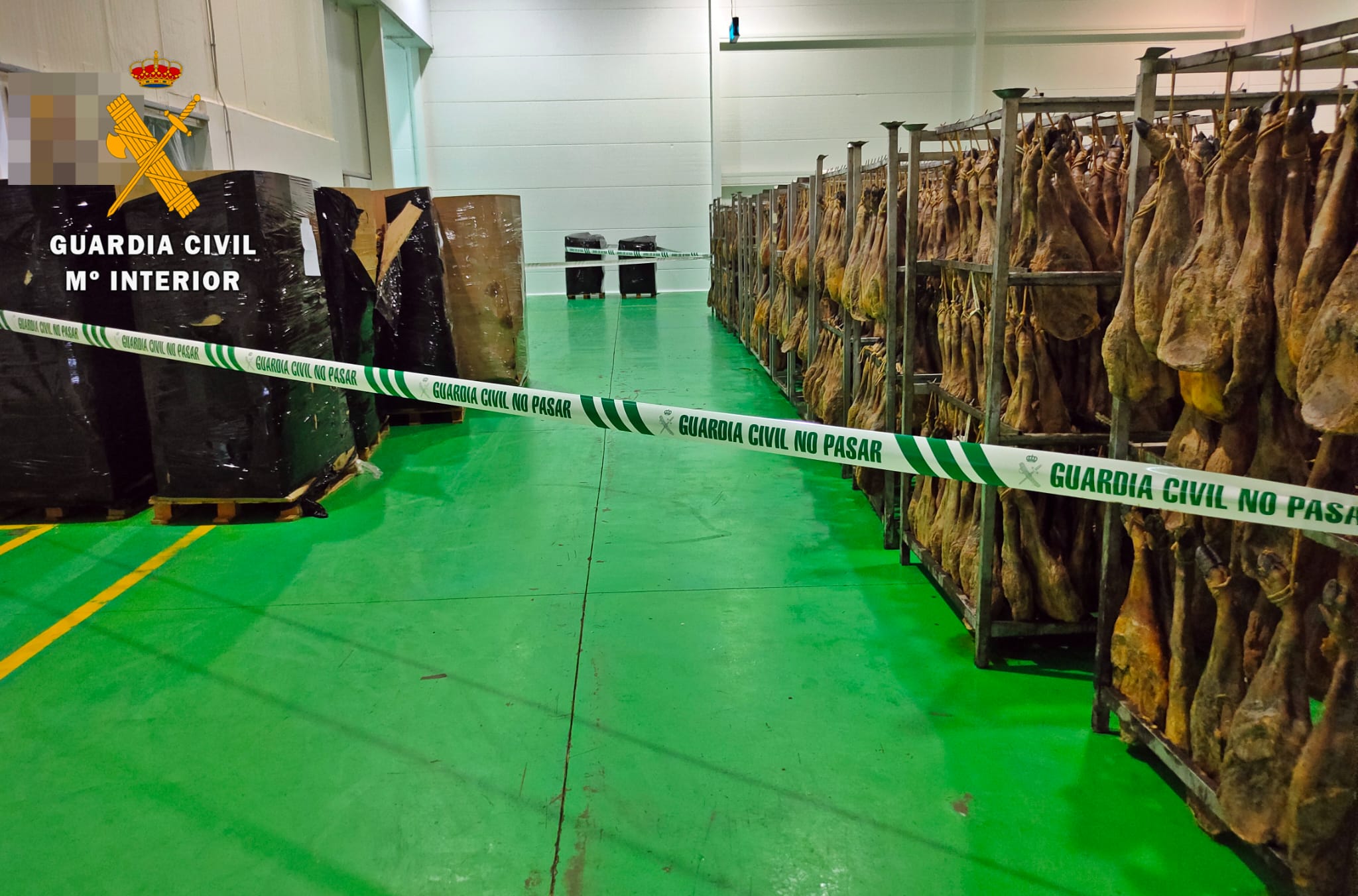 Jamón intervenido en la operación policial