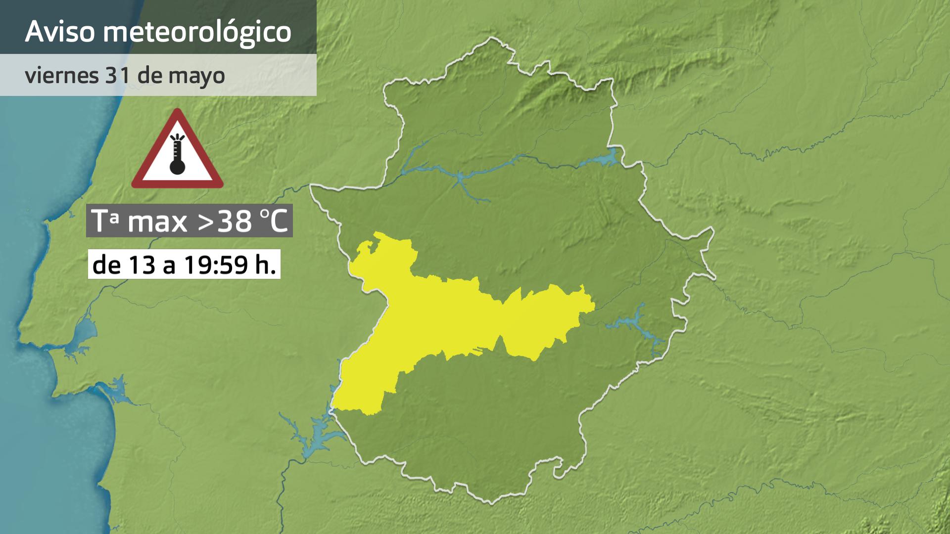 Aviso meteorológico (Aemet) para hoy viernes 31 de mayo