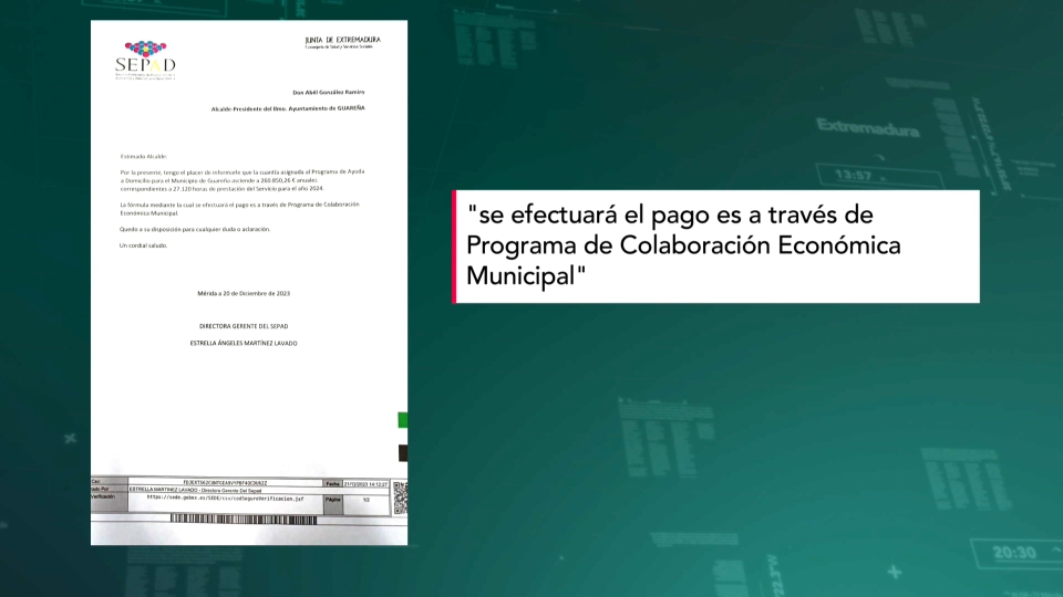carta sepad para la ayuda a domicilio