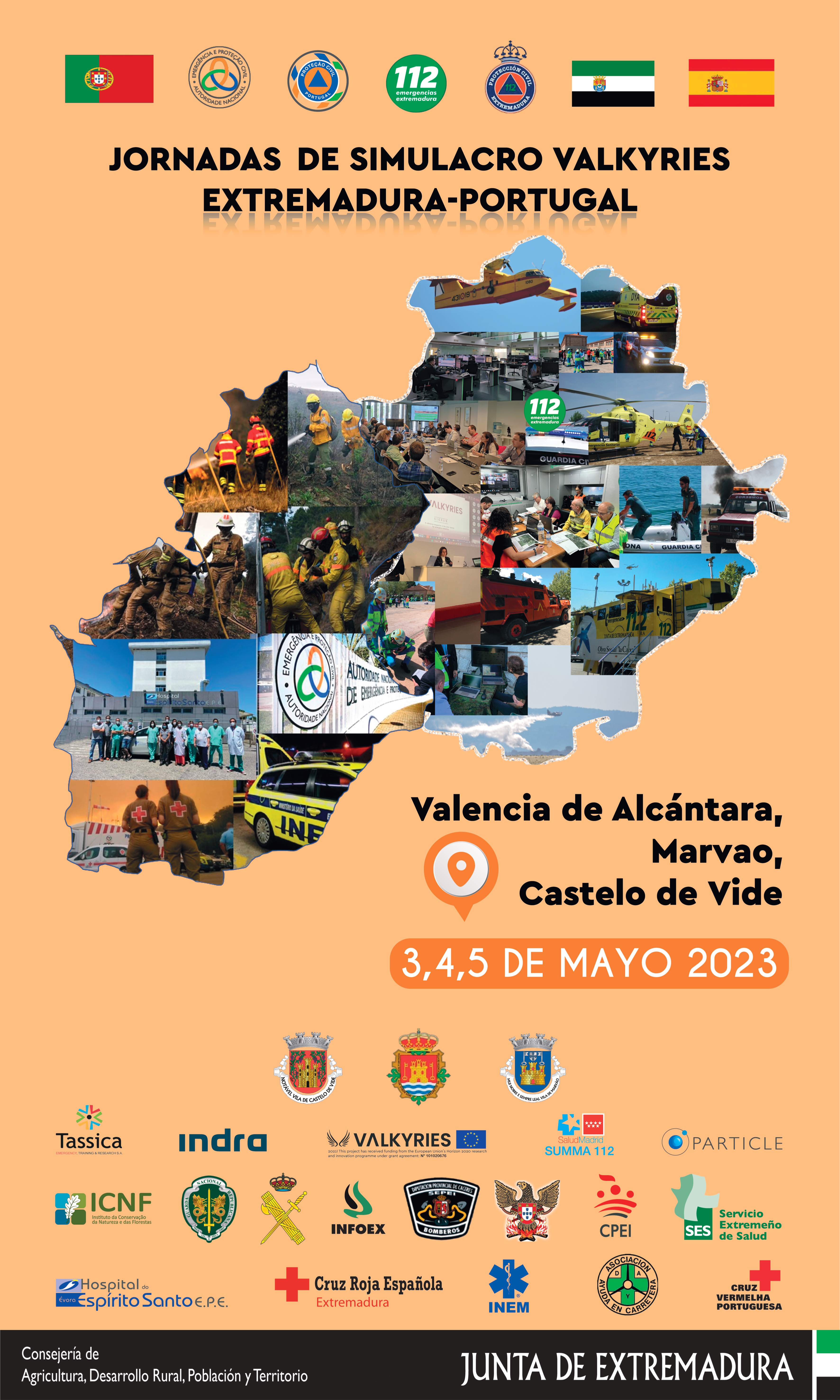 Simulacro de incendio forestal en Valencia de Alcántara