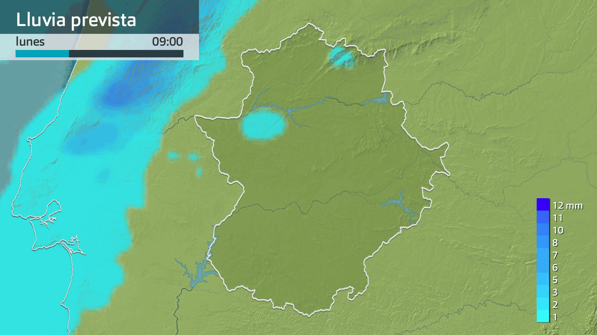 Lluvia prevista para hoy lunes 8 de abril