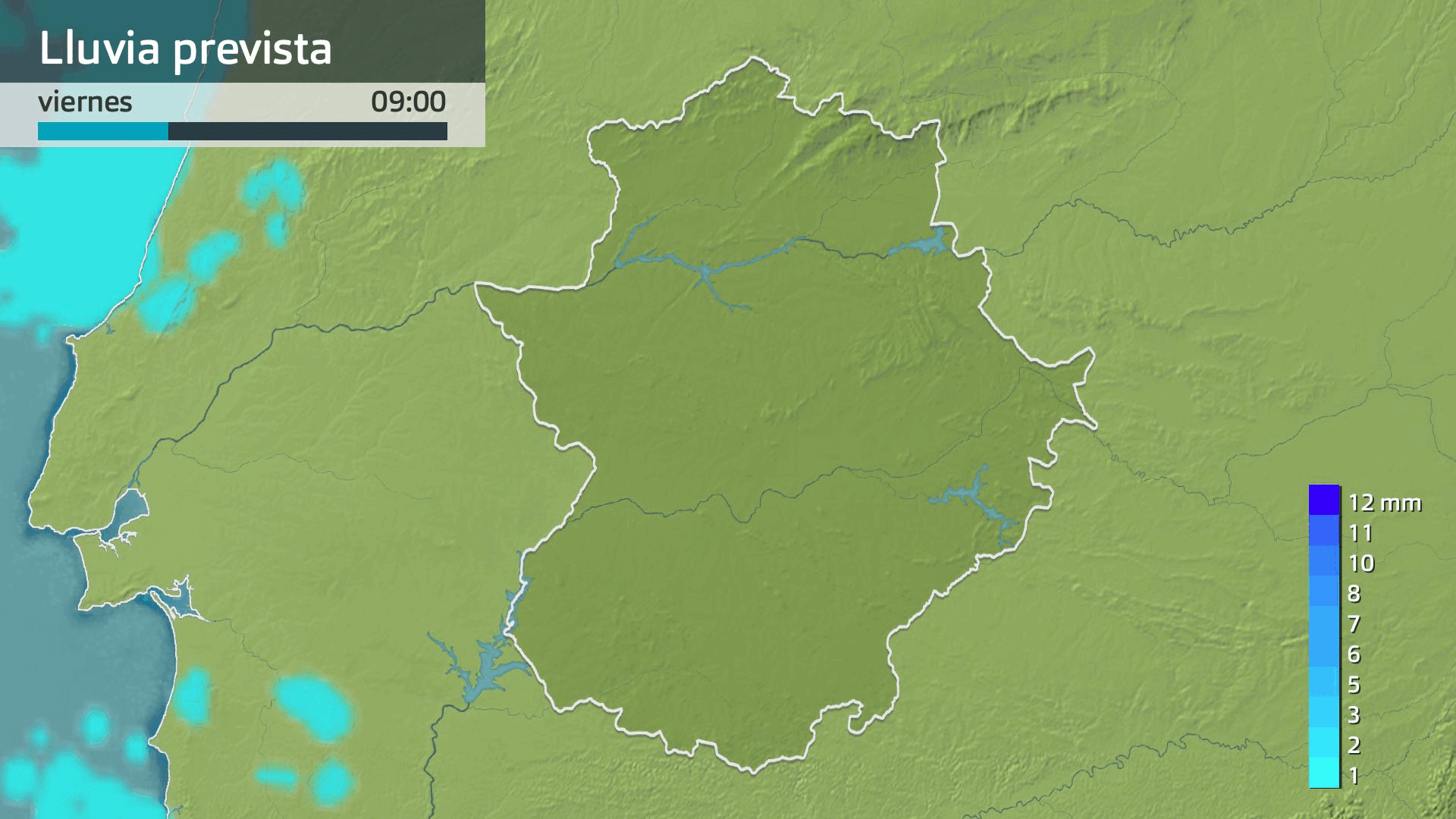 Lluvia prevista para hoy viernes 26 de abril