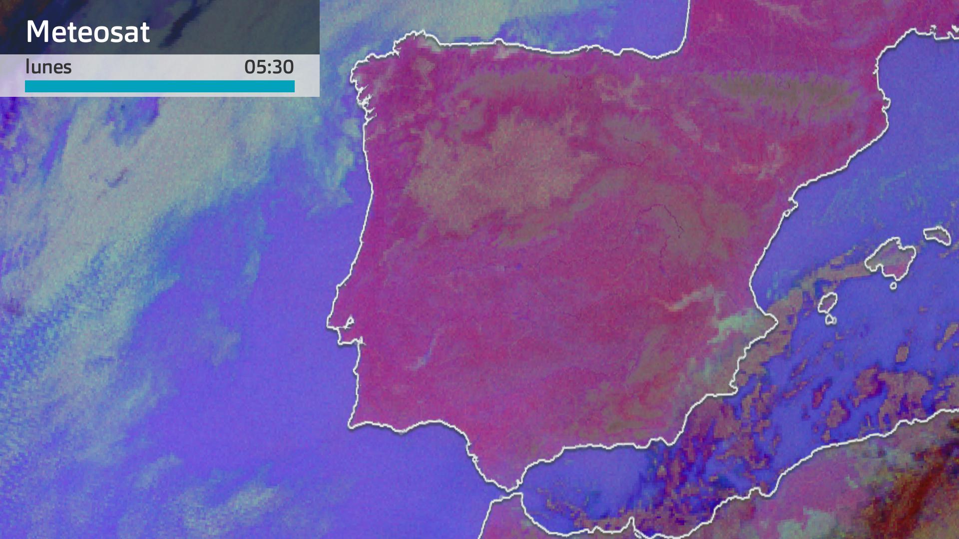 Imagen del Meteosat lunes 18 de diciembre 5:30 h.