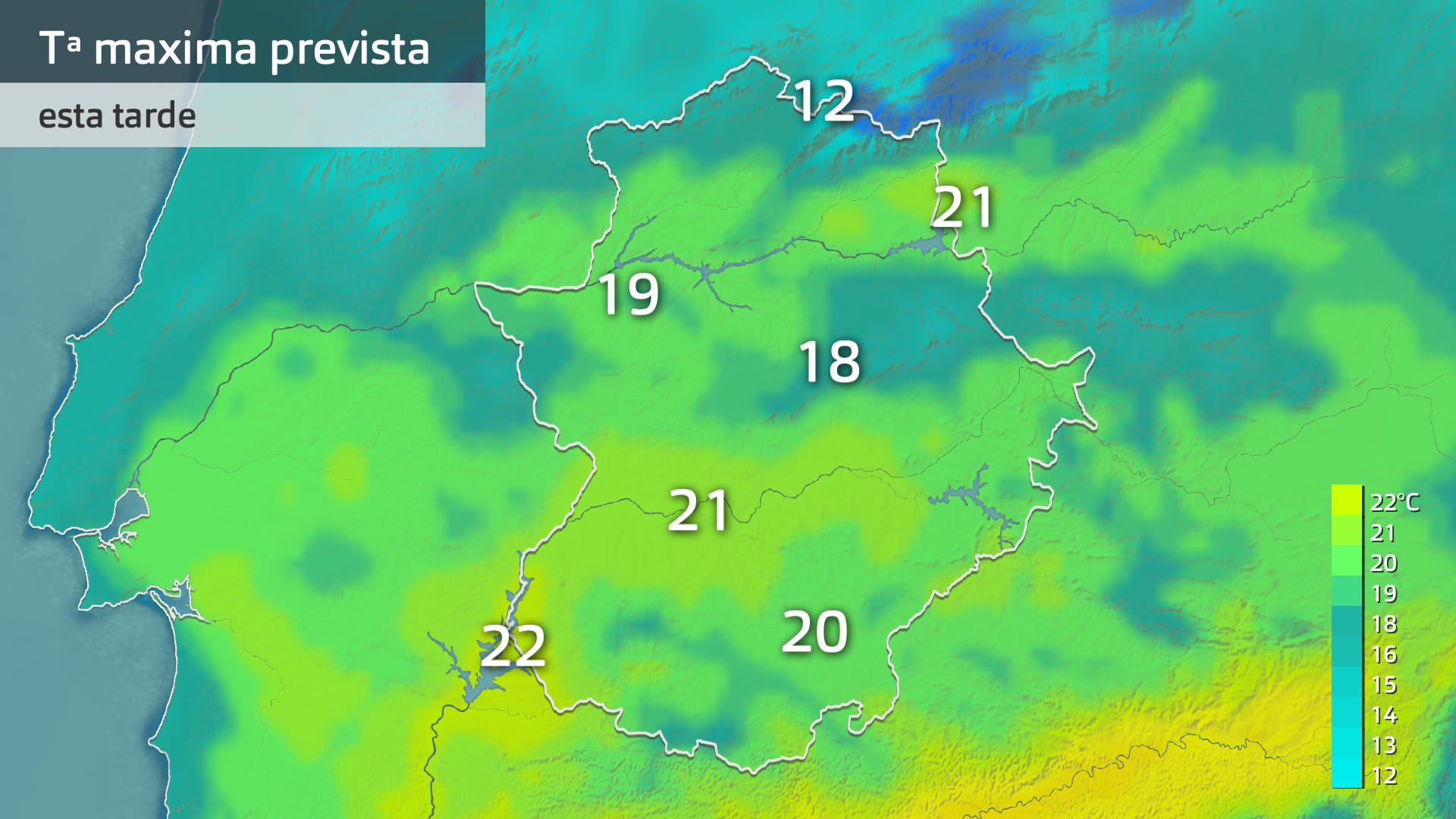 Temperatura máxima prevista para hoy miércoles 15 de mayo