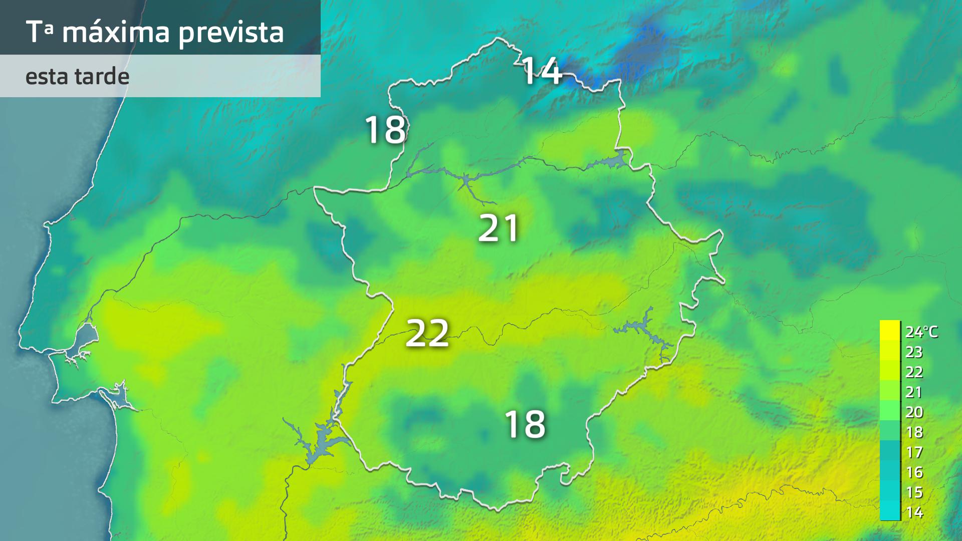 Temperatura máxima prevista para hoy jueves 16 de mayo