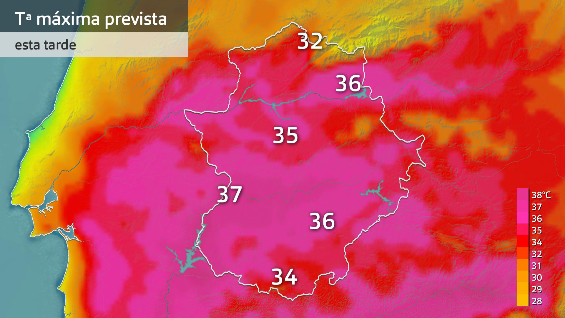 Temperatura máxima prevista para hoy miércoles 29 de mayo