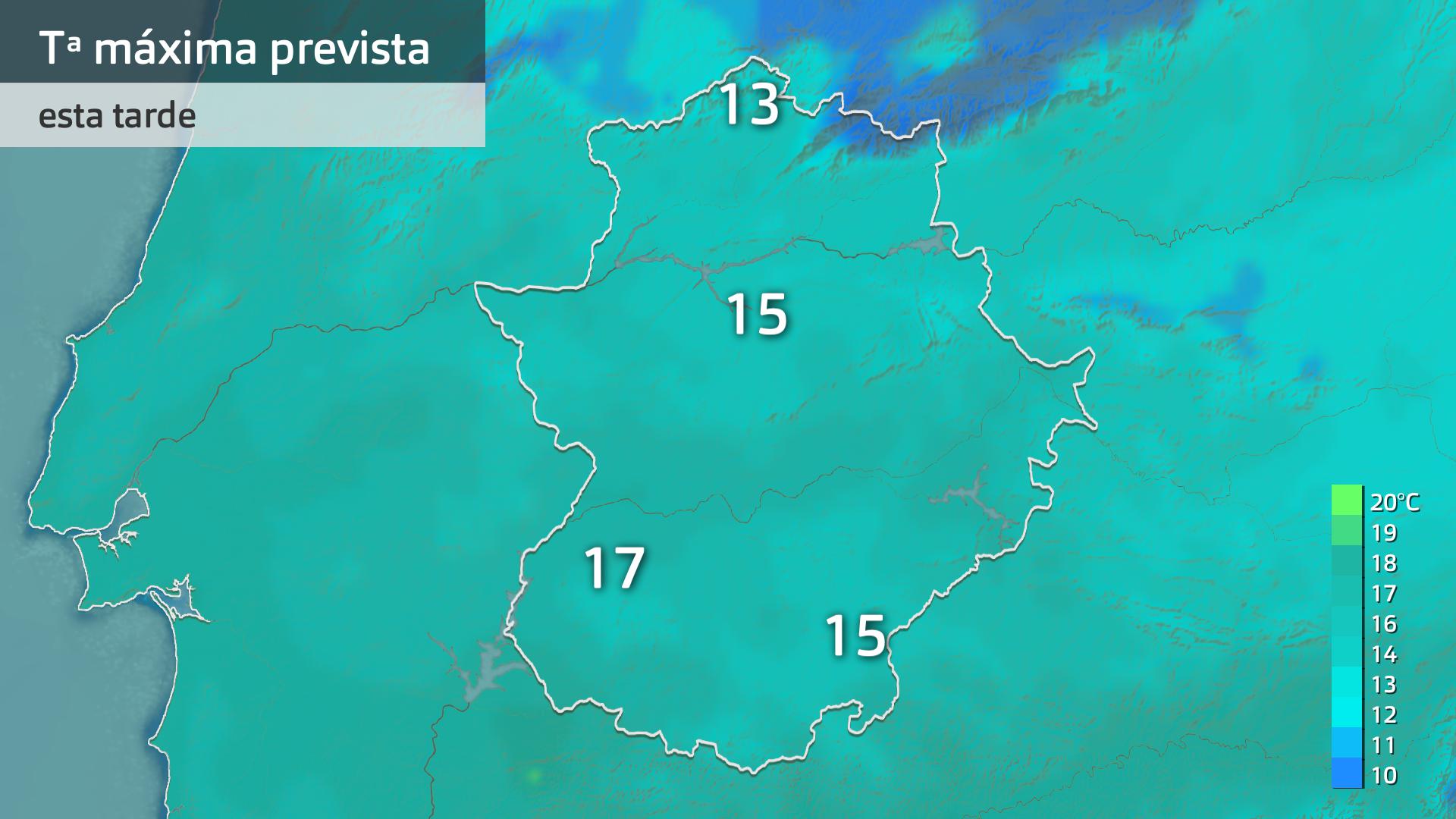 Temperatura máxima prevista para hoy jueves 23 de noviembre