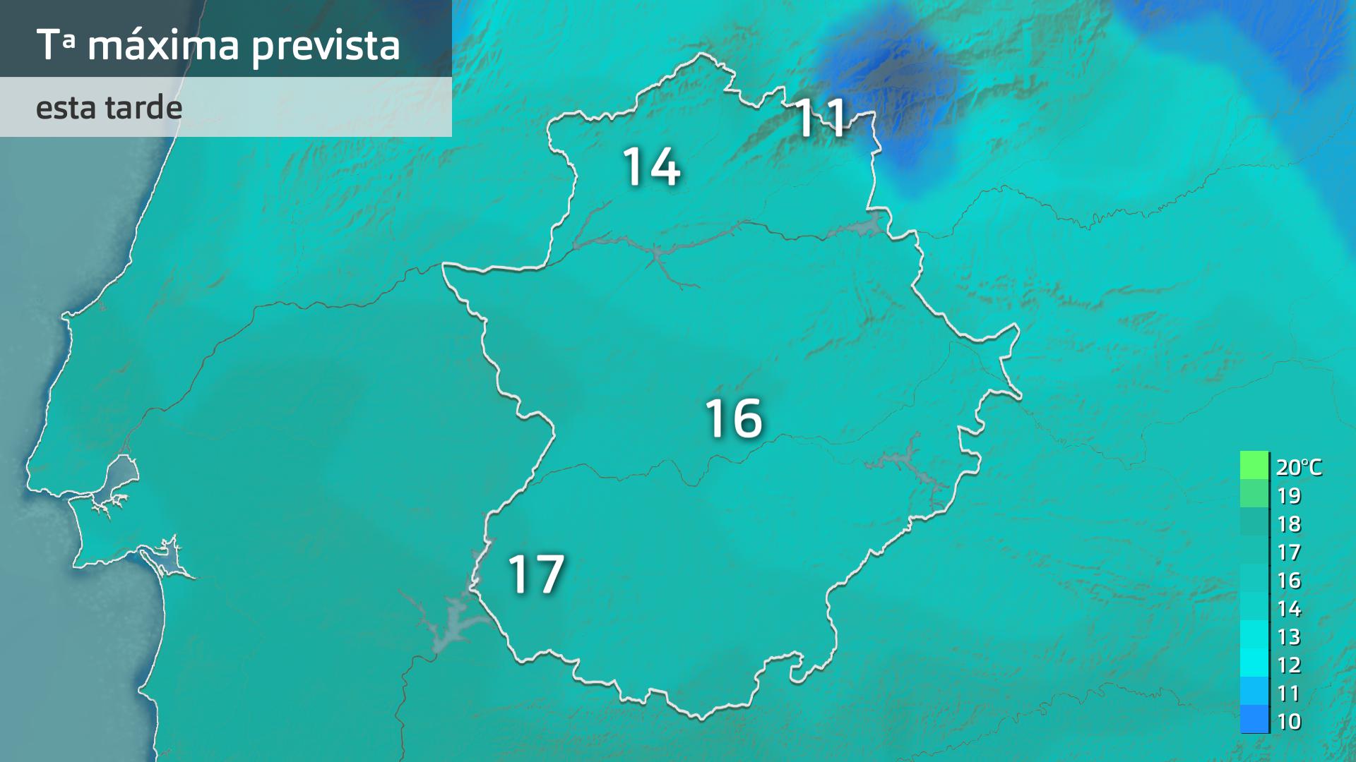 Temperatura máxima prevista para hoy lunes 22 de enero