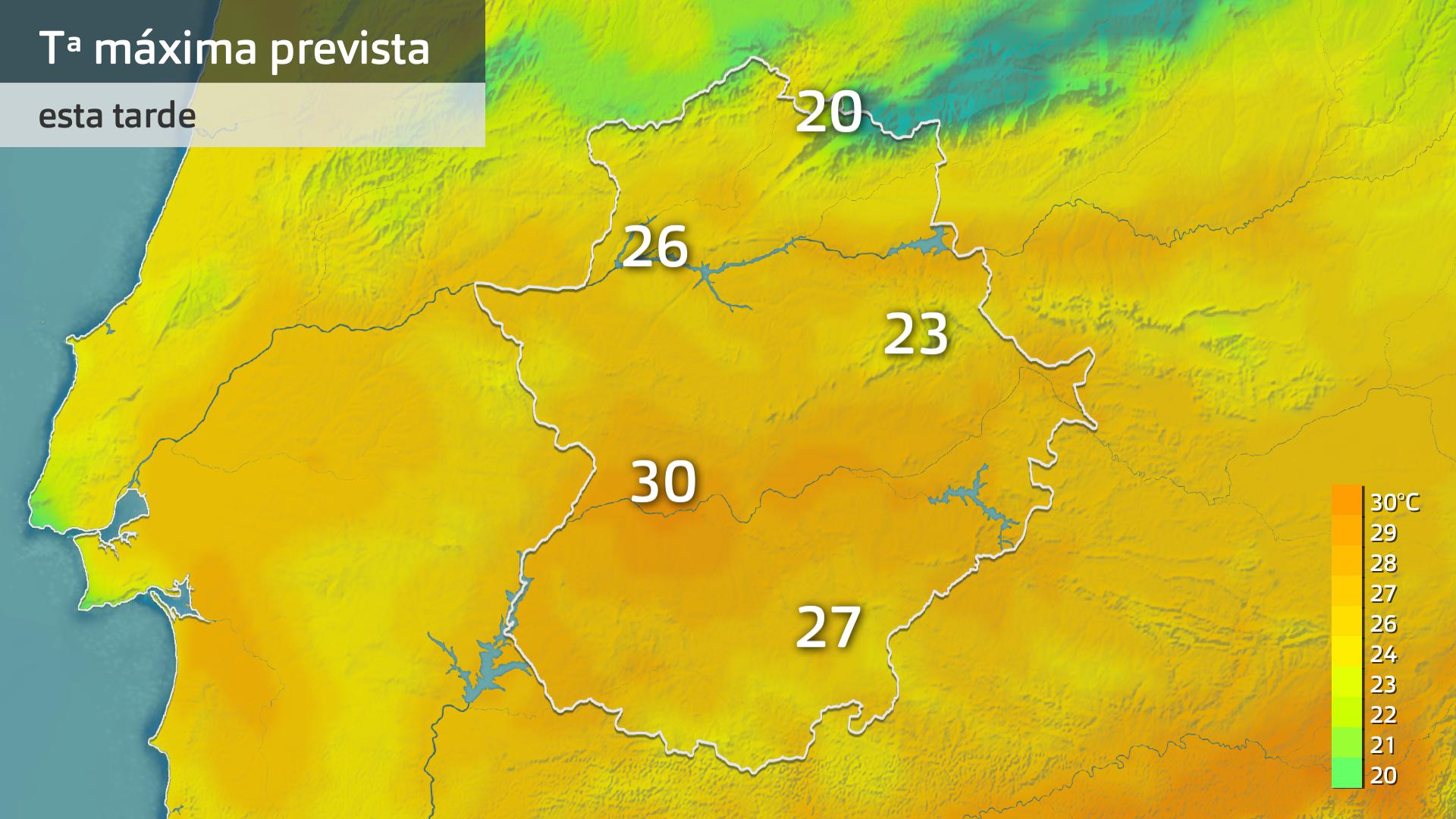 Temperatura máxima prevista para hoy viernes 5 de abril