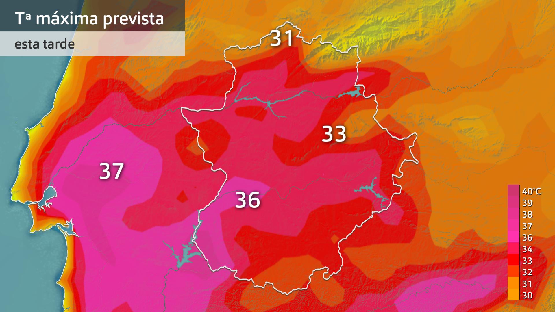 temperatura máxima prevista para hoy viernes 29 de septiembre