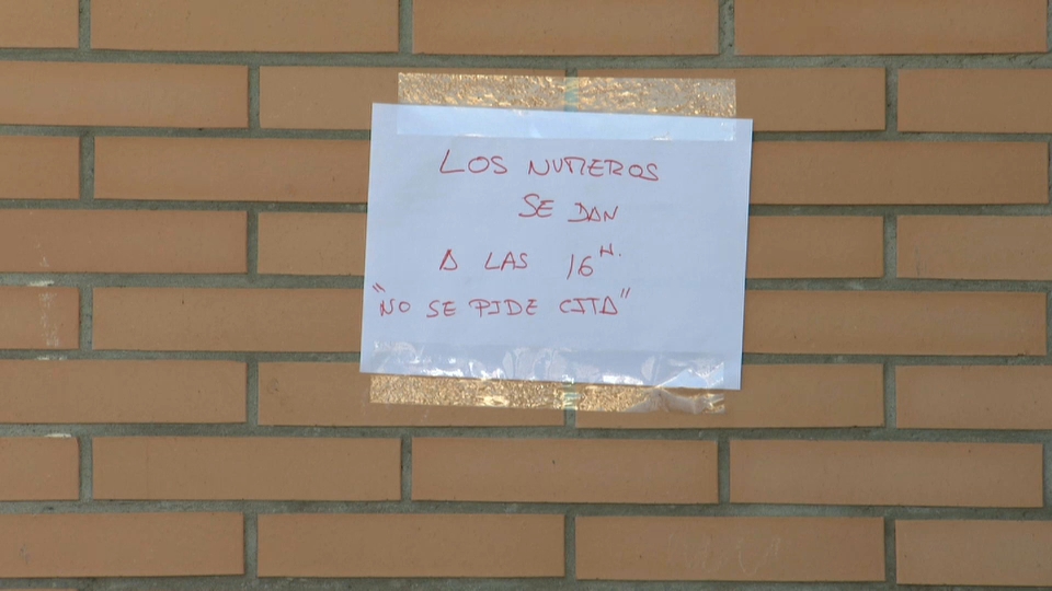 Cartel informativo en el cribado de Badajoz
