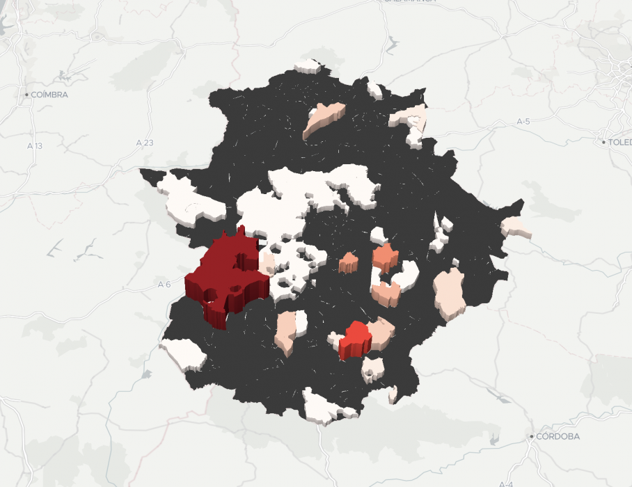 Mapa de los casos diarios de coronavirus municipio a municipio