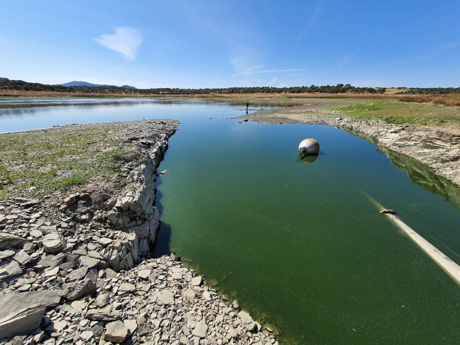 Estado de la presa del embalse de Valdefuentes a 29 de septiembre
