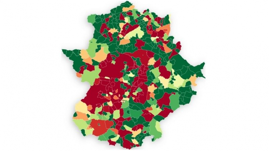 Mapa de los casos diarios de coronavirus municipio a municipio