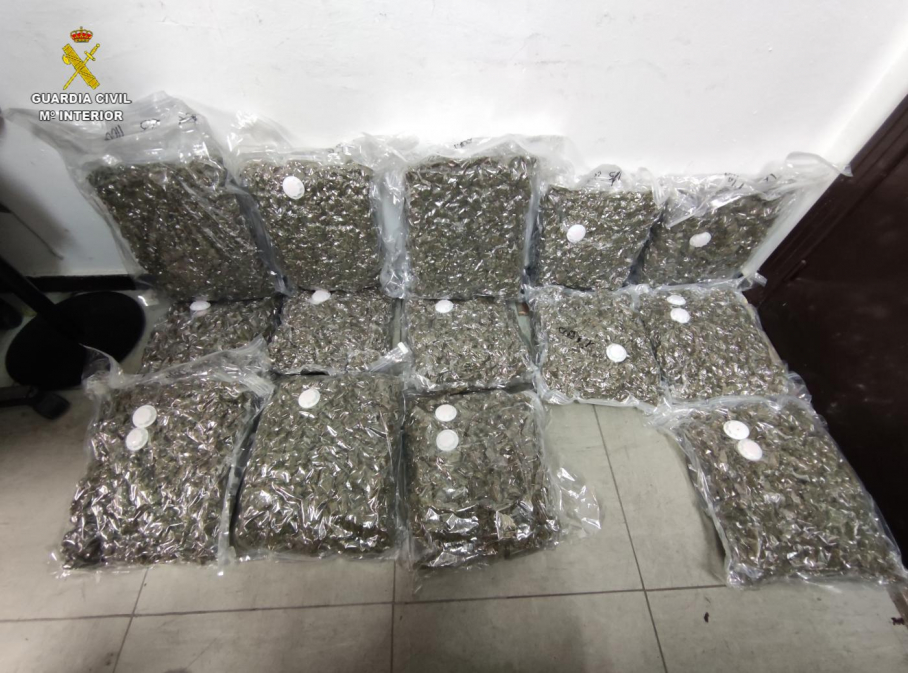 Marihuana en forma de cáñamo interceptada por la Guardia Civil