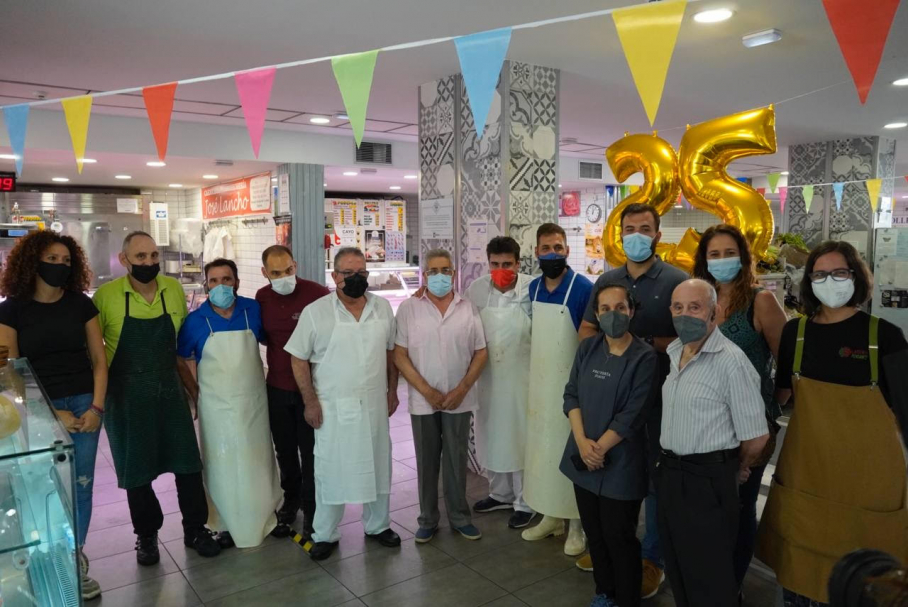 Imagen del alcalde cacereño Luis Salaya, en la celebración del 25 aniversario del Mercado de Ronda del Carmen