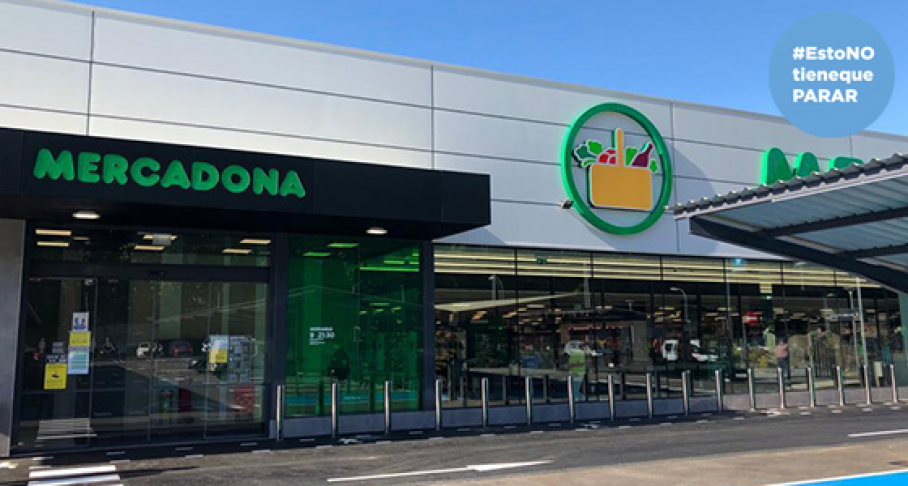 Fachada de una de las nuevas tiendas eficientes que impulsa Mercadona